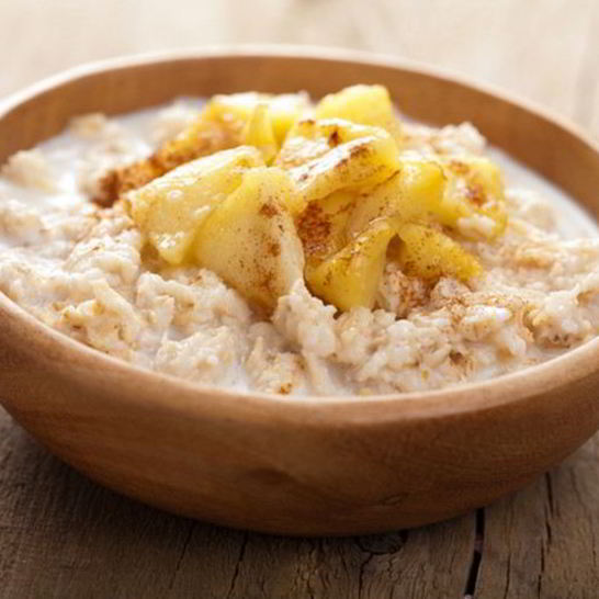 Рецепт овсяной каши с карамельными яблоками