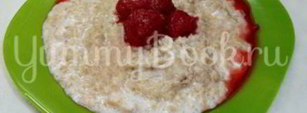 овсяная каша с яблоками, грецкими орехами и клубникой. Шаг 6