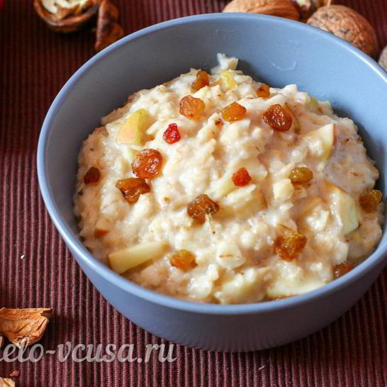 Рецепт овсяной каши с яблоками