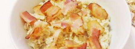 пикантная овсянка c беконом и сыром. Шаг 12