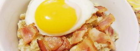 пикантная овсянка c беконом и сыром. Шаг 13