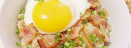 пикантная овсянка c беконом и сыром. Шаг 14