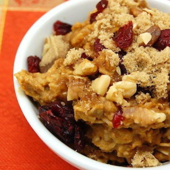 Рецепт тыквенной овсяной каши с вяленой клюквой