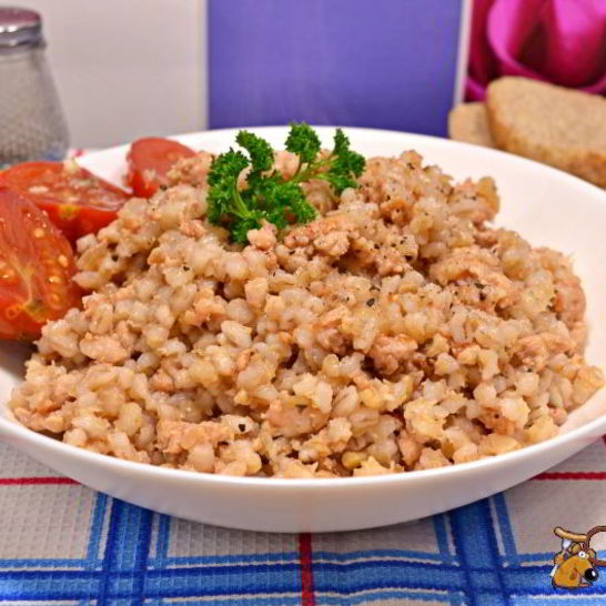Рецепт каши перловой с куриным фаршем