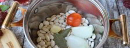 перловая каша с фасолью, тыквой и беконом. Шаг 3