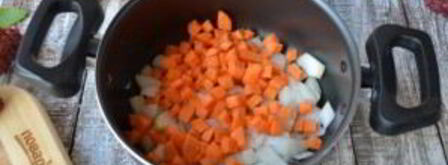 перловая каша с фасолью, тыквой и беконом. Шаг 5