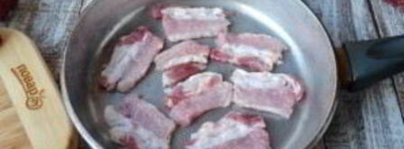 перловая каша с фасолью, тыквой и беконом. Шаг 7