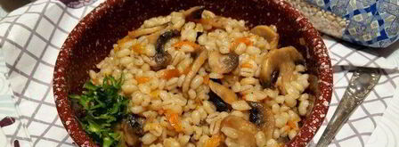 перловая каша с грибами в духовке. Шаг 7