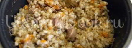 перловая каша с куриными желудочками в мультиварке. Шаг 7