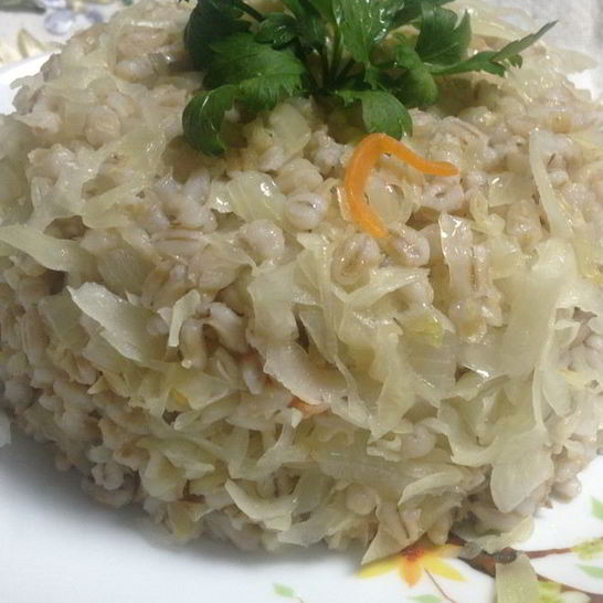 Рецепт перловой каши с квашеной капустой