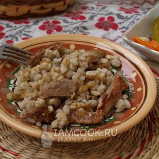 Рецепт перловой каши с мясом