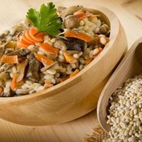 Рецепт перловой каши с цукини и белыми грибами