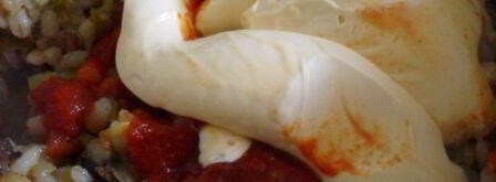 перловая каша с тушенкой, овощами и шампиньонами. Шаг 6