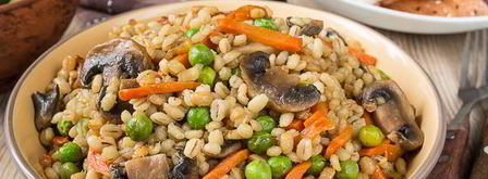 перловка с грибами и зеленым горошком. Шаг 11