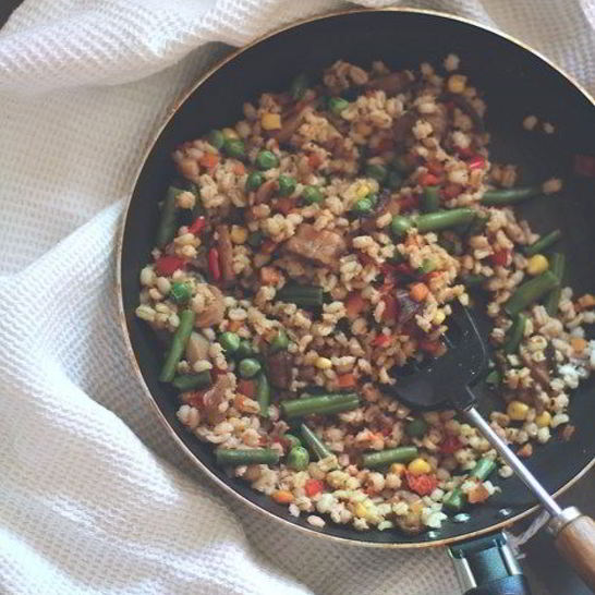 Рецепт перловки с лесными грибами и овощами