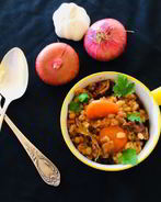 Перловка с мясом и белыми грибами