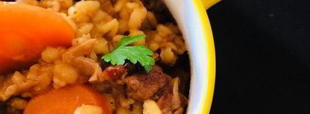 перловка с мясом и белыми грибами. Шаг 9