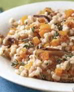 Перловка с тыквой и грибами