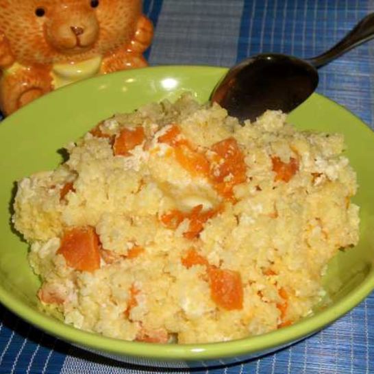 Рецепт молочной пшенной каши с курагой