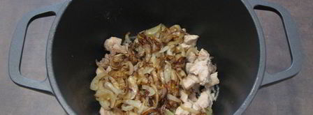 пшенная каша с картофелем и свининой. Шаг 6