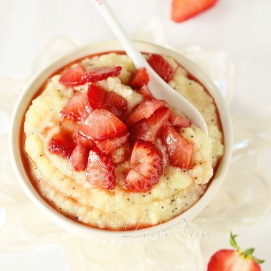 Рецепт пшенной каши с клубникой