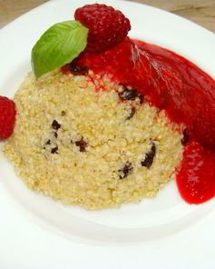 Пшенная каша с малиной