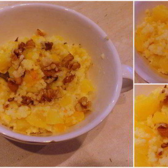 Рецепт пшенной каши с тыквой и апельсином на пару