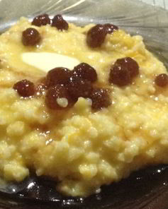 Пшенная каша с тыквой и вареньем