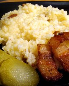 Пшенная каша со шкварками