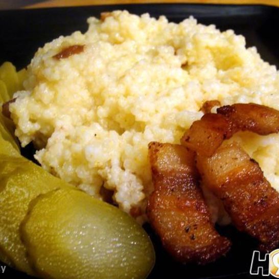 Рецепт пшенной каши со шкварками