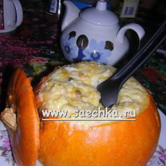 Рецепт пшенной каши в тыкве