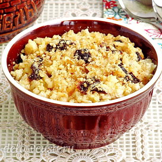 Рецепт рисовой каши с черносливом и орехами в мультиварке