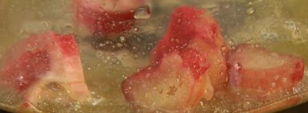 рисовая каша с ревенем и тосты с кремом из ревеня. Шаг 3