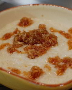 Рисовая каша с шоколадом и кокосовой карамелью