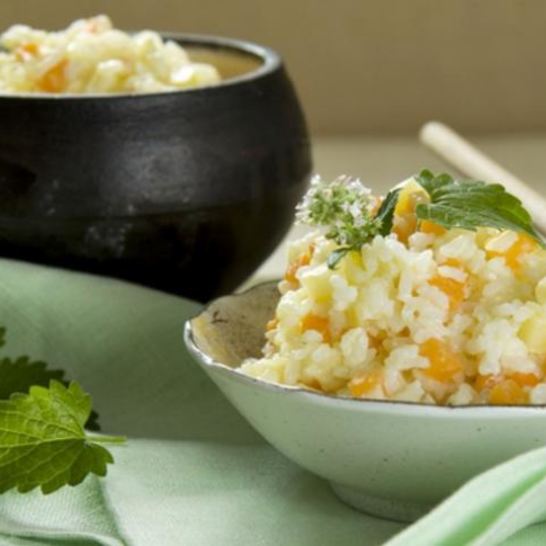 Рецепт рисовой каши с тыквой и яблоком