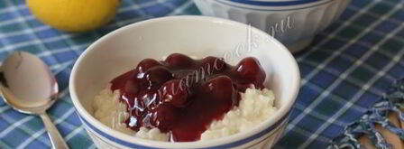 рисовая каша с вишневым киселем. Шаг 15