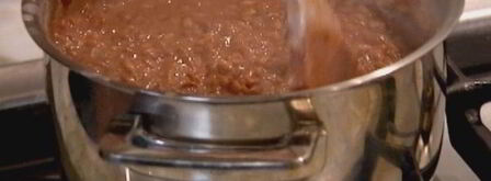 шоколадная рисовая каша с изюмом и орехами. Шаг 7