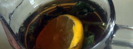 холодный чай с мятой, имбирем и лимоном. Шаг 3