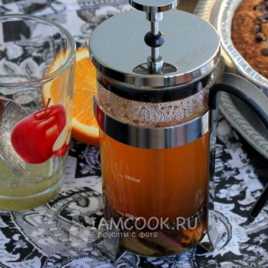 Рецепт яблочного чая с апельсином