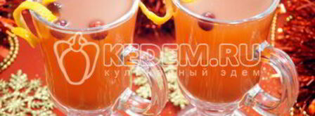 глинтвейн из белого вина с апельсином и клюквой. Шаг 7