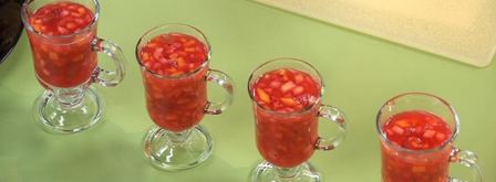 кисель из клюквы с тропическими фруктами. Шаг 4