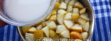 кисель из мандаринов и яблок. Шаг 6