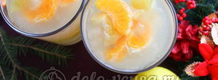 кисель из мандаринов и яблок. Шаг 7