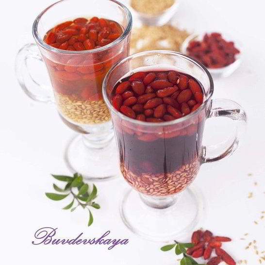 Рецепт льняного киселя с ягодами годжи