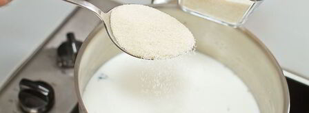 молочный кисель с ванилью. Шаг 5