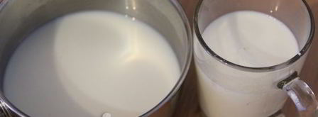 молочный кисель с вишневым конфитюром. Шаг 5