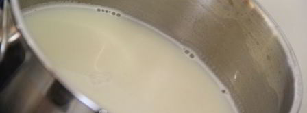 молочный кисель с вишневым конфитюром. Шаг 6