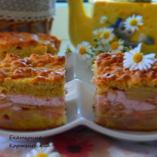 Рецепт пляцка яблоки под кисельным небом