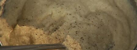 сибас в молоке с кофейным соусом капучино. Шаг 6