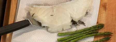 сибас в молоке с кофейным соусом капучино. Шаг 7